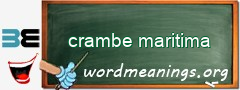 WordMeaning blackboard for crambe maritima